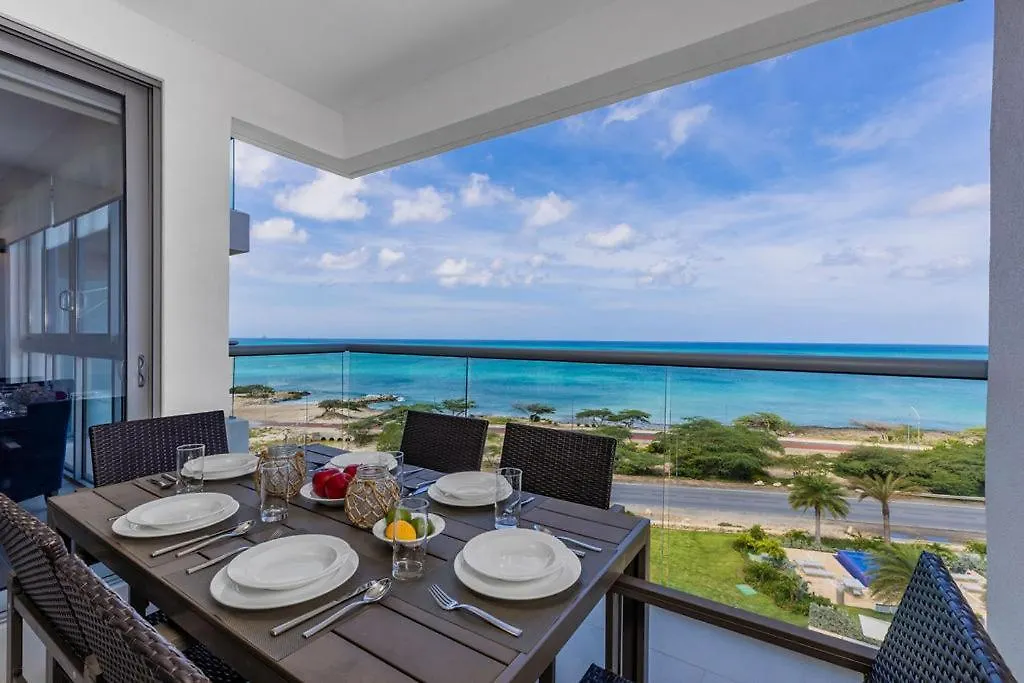 2Bs-Azure623 - Authors Beach Chic Ocean View Condo Palm Beach Aruba