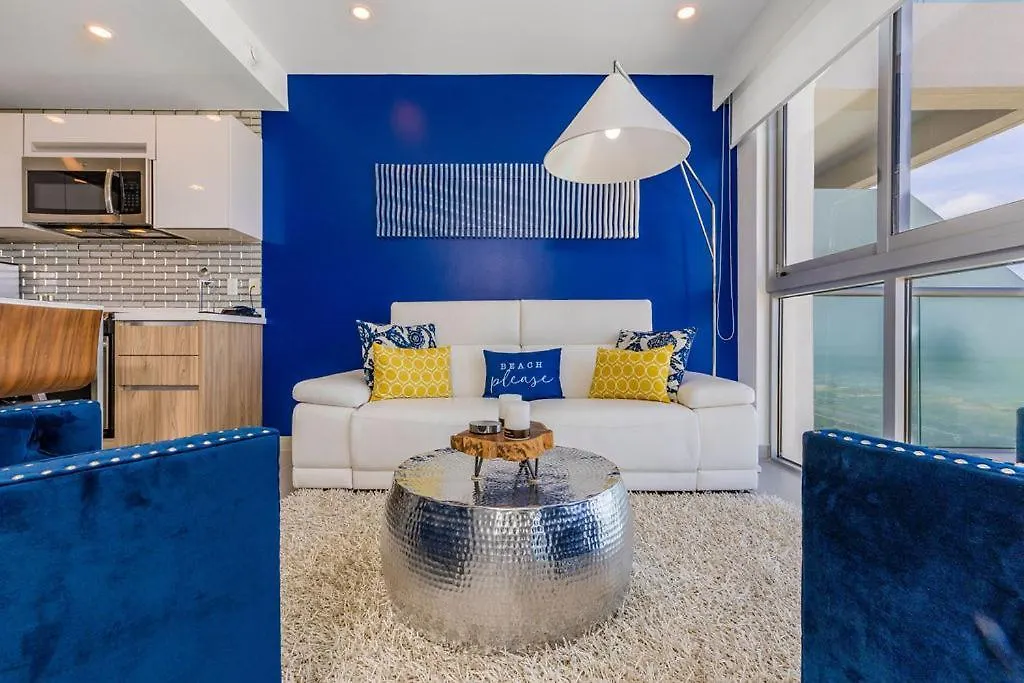 2Bs-Azure623 - Authors Beach Chic Ocean View Condo Palm Beach Aruba